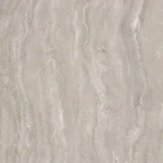 Florim Nut Travertine porselen plaka — vizon ve sıcak gri yüzey deseni