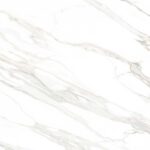Maxton Calacatta Oro Bookmatch 12 mm porselen plaka – açık zemin ve eş desen kurgusu